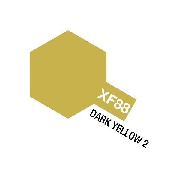 TAMIYA Acrylic Mini XF-88 Dark Yellow 2 (Flat) Gul
