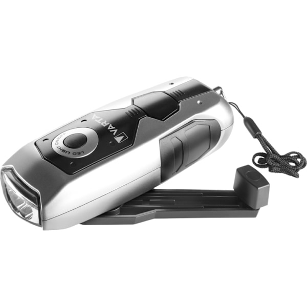 Varta Dynamo Light Vevficklampa 28 lm Silver Sort, Grå