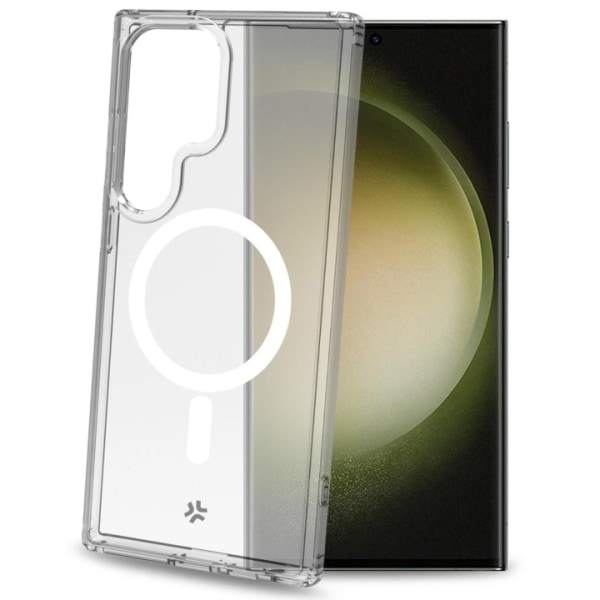 Celly Gelskinmag magneettinen TPU-suoja Galaxy S23 Ultra 5G / Enterp Transparent