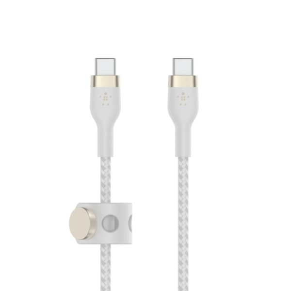 Belkin BOOST CHARGE USB-C til USB-C 2.0 flettet silicium, 3 m, hvid