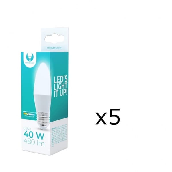 LED-lamppu E27, A65, 18W, 230V, 3000K 5-pack, Lämmin valkoinen