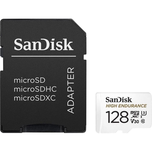SANDISK Minneskort MicroSDXC 128GB High Endurance med adap