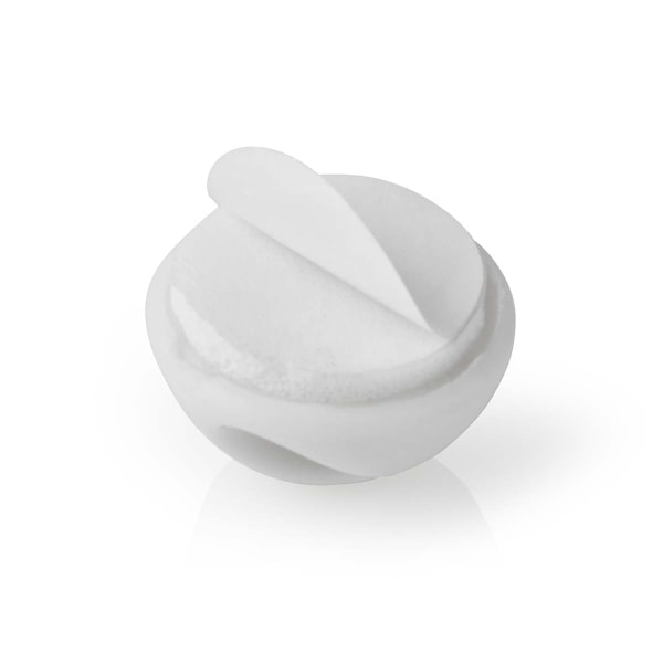 Nedis Kabelhantering | Kabelklämma | Klicka och Go | 6 st. | Antal platser: 2 Skivor | Maximal kabeltjocklek: 5.3 mm | TPE | Vit
