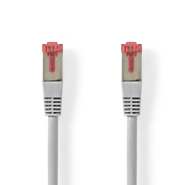 Kat 6 kabel | RJ45 Han | RJ45 Han | S/FTP | 30.0 m | Runde | PVC | Grå | Mærke