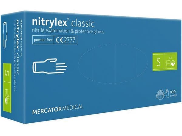 Mercator Nitrylex Classic, sininen 100 pakkaus, koko S