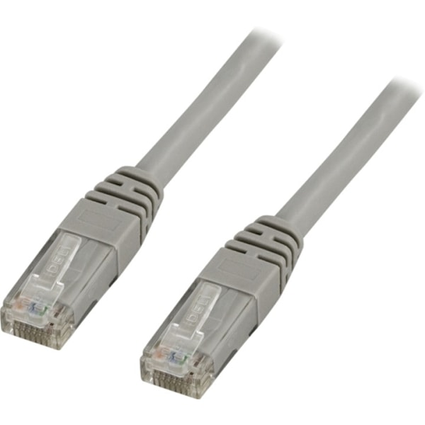DELTACO, U/UTP, Cat5e patchkabel, 3m, grå