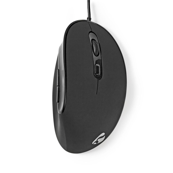 Nedis Kablet Mus | DPI: 1200 / 1800 / 2400 / 3600 dpi | Justerbar DPI | Antal knapper: 6 | Programmerbare knapper | Højrehåndet | 1.60 m Sort