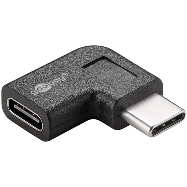 Goobay Adapter USB-C™ till USB-C™ 90°, svart USB-C™ uttag > USB-C™ plugg