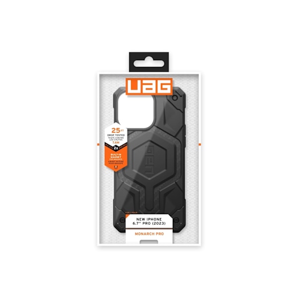 Urban Armor Gear iPhone 15 Pro Max Monarch Pro  - Carbon Fiber Svart