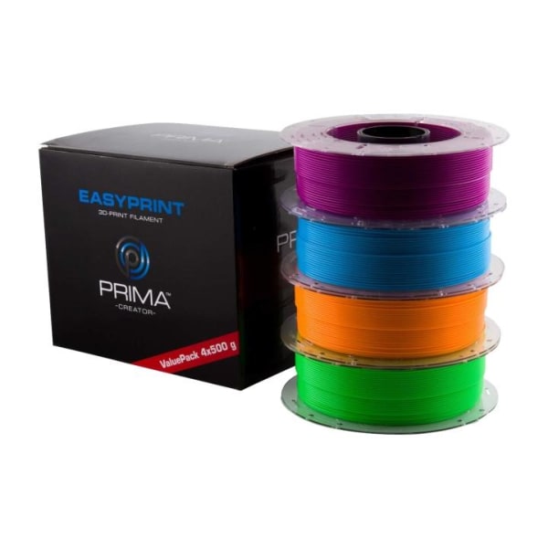 PrimeCreator EasyPrint Neon PLA 3D-Printer Filament, Purple/Blue