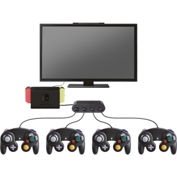 Steelplay GameCube Controller Adapter -neliporttinen adapteri, Switch