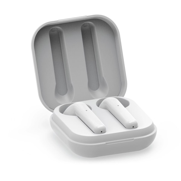 Puro Bluetooth Slim Pod -kuulokkeet latausasemalla, valkoinen Vit
