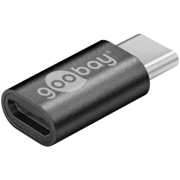 Goobay Adapter USB-C™ - USB 2.0 Micro-B, harmaa USB-C™-liitin > U