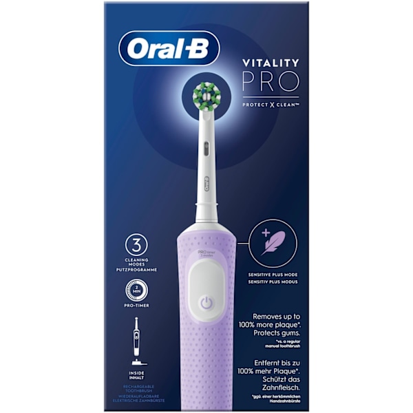 Oral B Eltandborste Vitality Pro Lilac CA HBOX