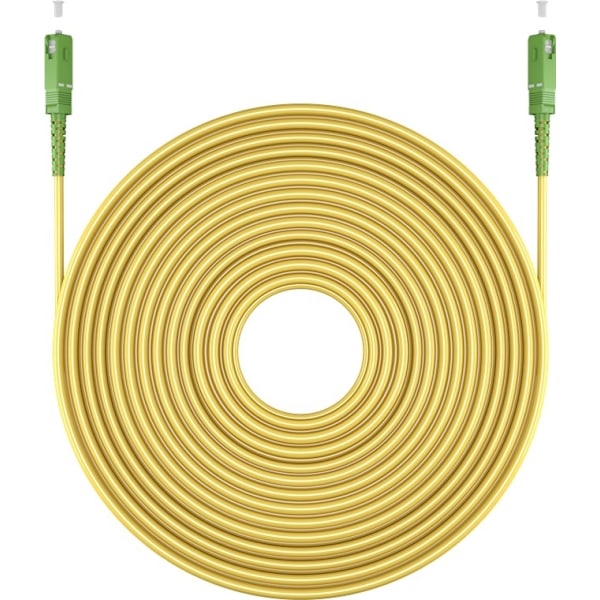 Goobay Fiberoptisk kabel (FTTH), Singlemode (OS2) Yellow, gul (Simplex), 30 m plugg SC-APC (8°) > plugg SC-APC (8°), halogenfri kabelhölje (LSZH)