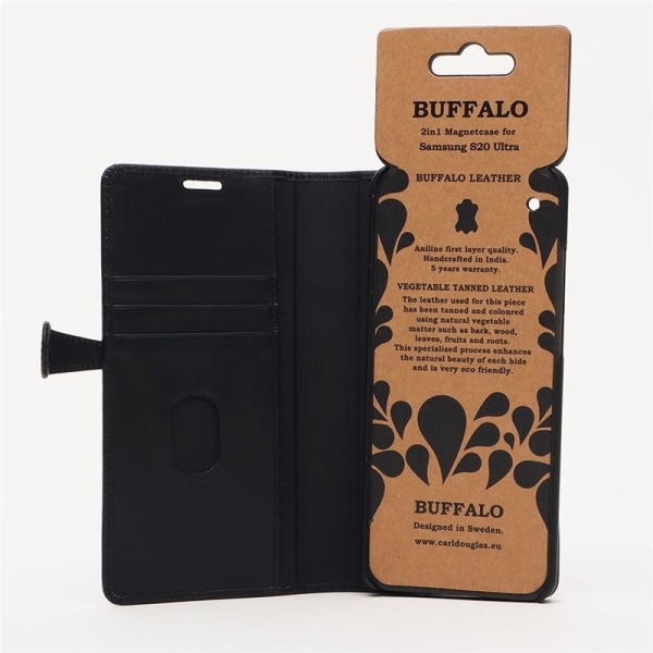 Buffalo Wallet Læder Samsung S20 Ultra Sort Svart