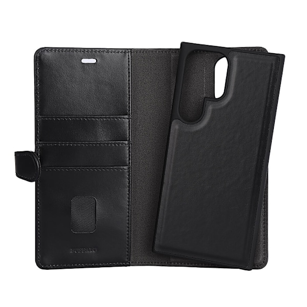 Buffalo 2in1 Wallet Leather 3 card Samsung  S23 5G Ultra Black Svart