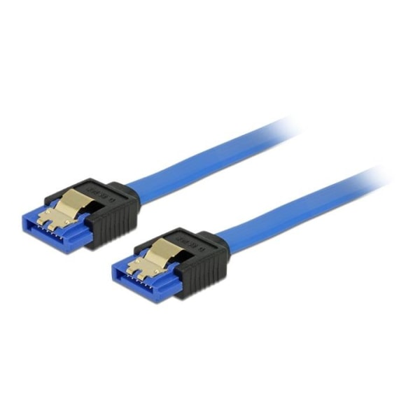 DeLOCK SATA-kabel, raka kontakter, SATA 6Gb/s. 0,2m, blå