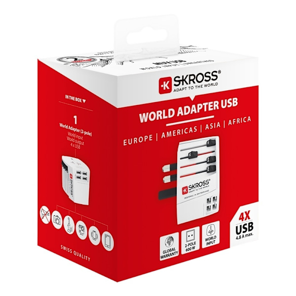 SKROSS MUV USB egnet til uudgravede enheder (2-polet)