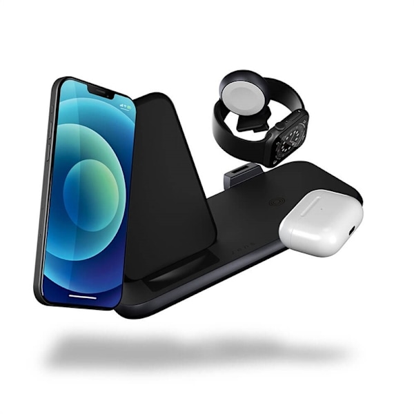 ZENS 4i1 Qi Bordlader 10W inkl 45W USB-C PD Sort
