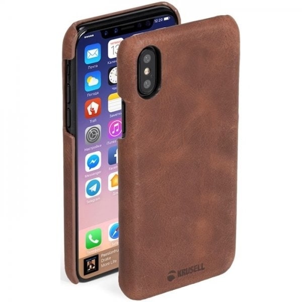 Krusell Sunne iPhone X/Xs:lle, konjakki Brun