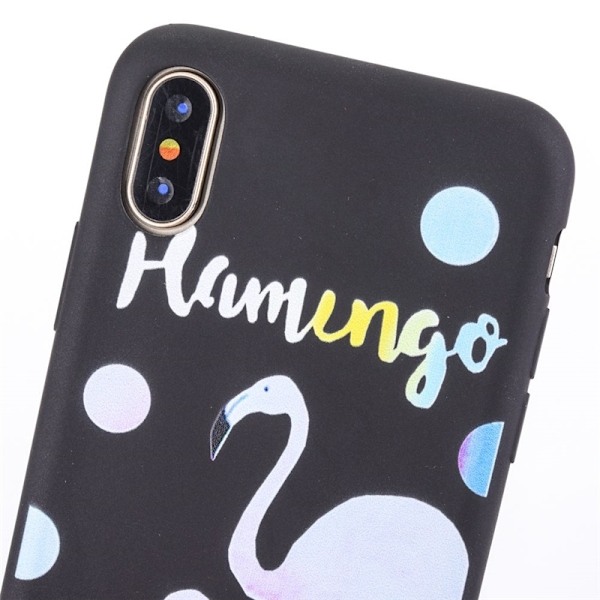 Baksideskal till iPhone X/XS, Flamingo Svart