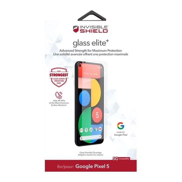 Zagg InvisibleShield Glass Elite+ for Google Pixel 5 Transparent