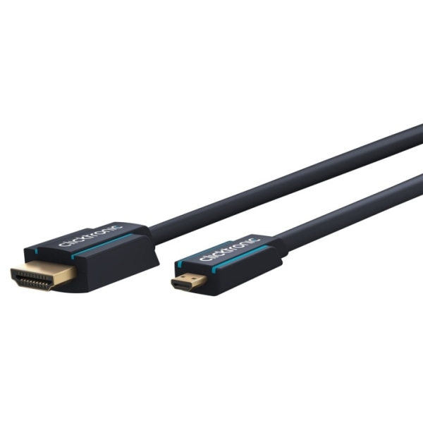 ClickTronic HDMI™ til Micro HDMI™ adapterkabel Premium-kabel | 1x HDMI™-stik  1x Micro-HDMI™-stik | 1,0 m | UHD 4K @ 30 Hz