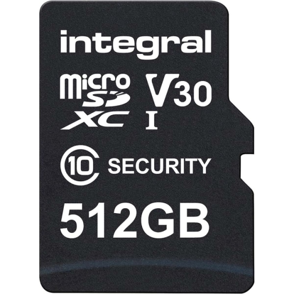 Integral 512 GB säkerhetskamera microSD-kort för färdkameror, he