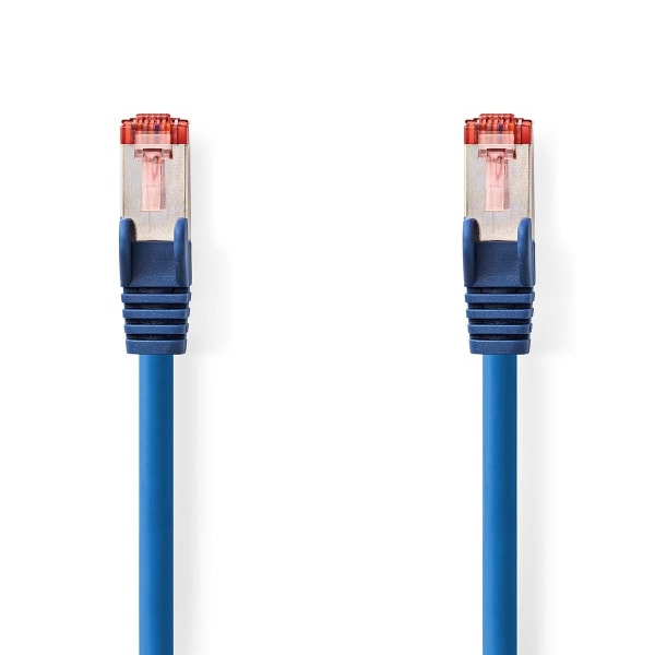 Nedis CAT6 Nätverkskabel | RJ45 hane | RJ45 hane | S/FTP | 2.00 m | Rund | LSZH | Blå | Label