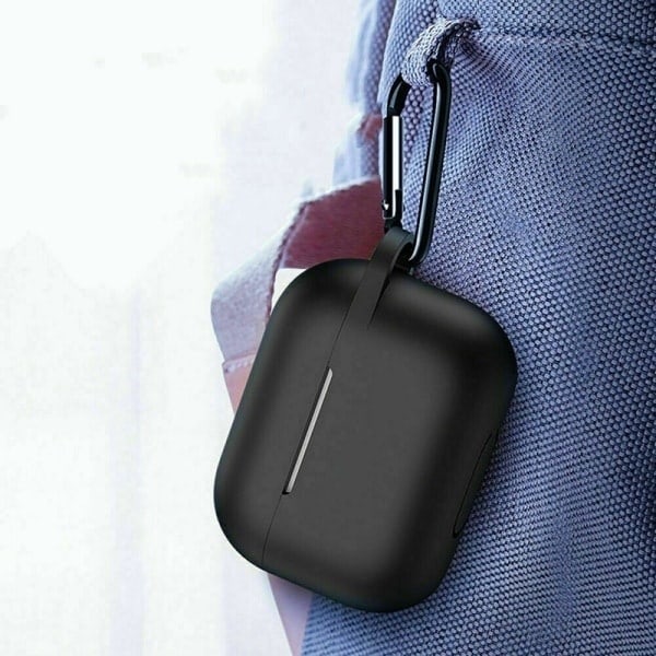 Silikonskal med krok till Airpods Pro, Svart