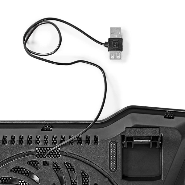 Nedis Kannettavan Tietokoneen Jalusta | Tuulettimien lukumäärä: 1 | USB Virta | Kulmien lukumäärä: 2 | 17 " | 1500 rpm | LED