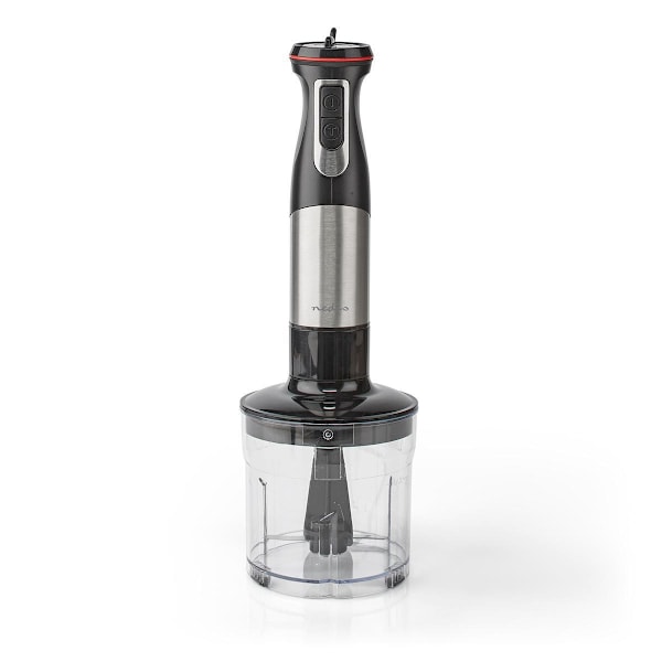 Nedis Hand Blender | 800 W | Hastighedsindstillinger: Variabel hastighedskontrol | Chopper | Aluminium / Sort