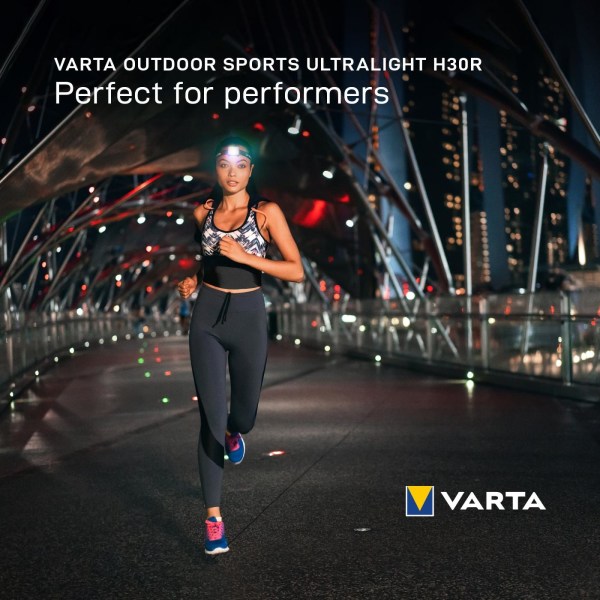 Varta Outdoor Sports Ultralight H30R Pannlampa 300 lm Gul
