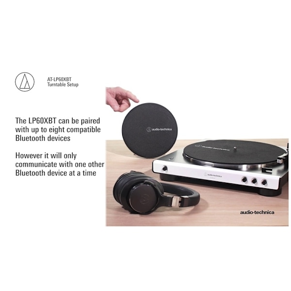 Audio-Technica Skivspelare med Bluetooth Svart