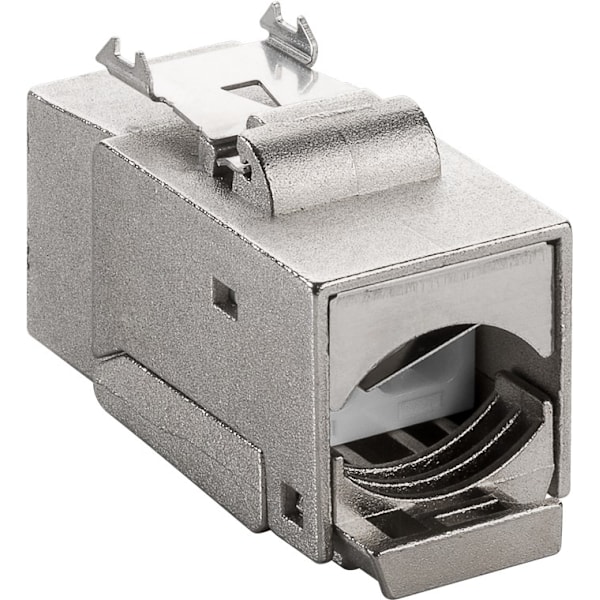 Goobay Keystone-modul RJ45 CAT 6, STP, 250 MHz 17,0 mm bred, krokodiltyp, för verktygslös IDC-montering, snap-in-system