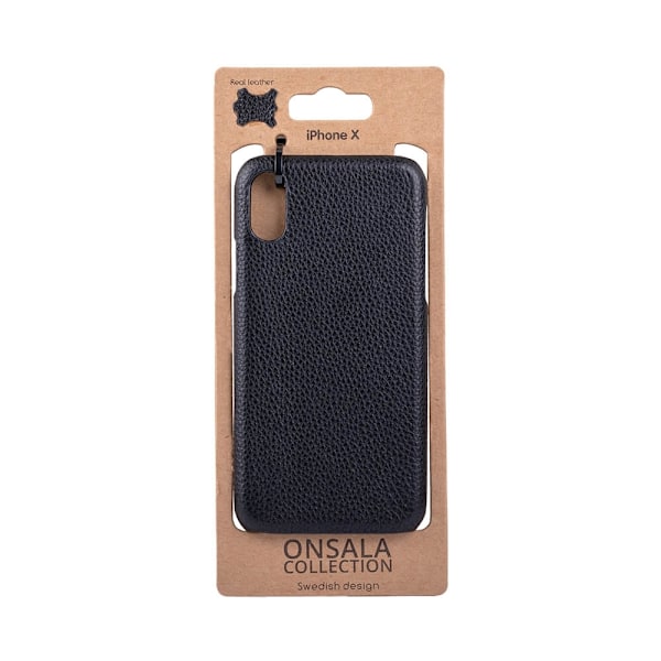 ONSALA COLLECTION Mobil Cover Sort Læder   iPhone X/XS Svart