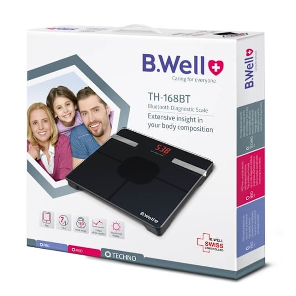 B.WELL Badevægt TH168 Bluetooth kropsfedtvægt