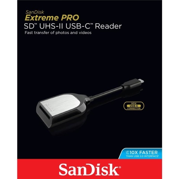 SANDISK läsare USB-C för SD UHS-I & UHS-II kort