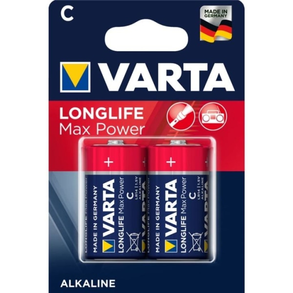 Varta Longlife Max Power C / LR14 Batteri 2-pack
