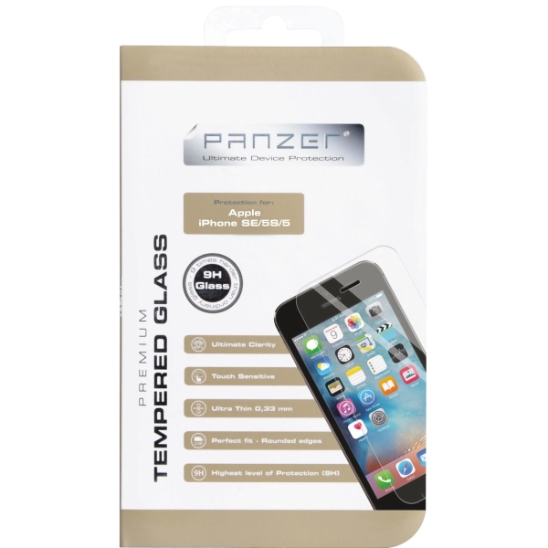 panzer iPhone SE/5S/5, Tempered Glass Transparent