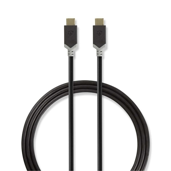 Nedis USB kaapeli | USB 3.2 Gen 2 | USB-C™ Uros | USB-C™ Uros | 100 W | 10 Gbps | Kullattu | 1.00 m | Pyöreä | PVC | Antrasiitti | Ikkunallinen laatik