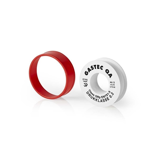 Nedis Slidbane Seal PTFE Tape | 12.00 m | Indretning: Forbindelse | Hvid / Rød
