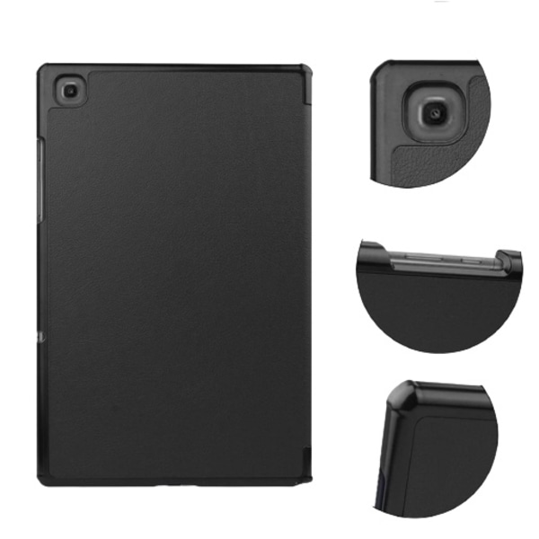 Tri-fold etui med stativfunktion til Galaxy Tab A7 10.4 T500/T505, Sort Svart