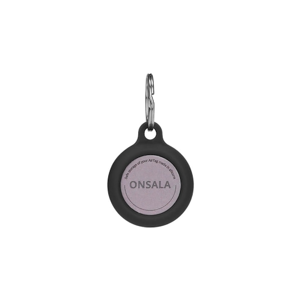 Onsala Airtag Holder Silicone Black with Keyring