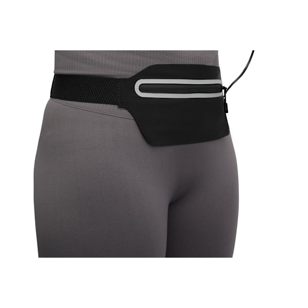 STREETZ Sport waist bag, reflective, fits most mobile phones, black Svart