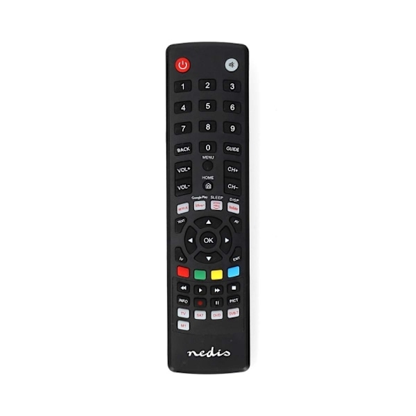 Nedis Universalfjärrkontroll | Förprogrammerad | 4 Enheter | Amazon Prime / Disney + Button / Google Play Knapp / Netflix Knapp / Youtube Knapp | Infr Svart