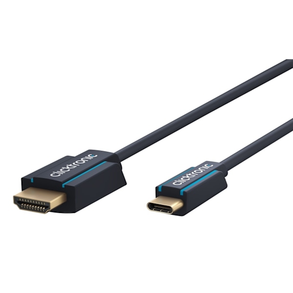 ClickTronic USB-C™ - HDMI™ -sovitinkaapeli Premium-kaapeli | U