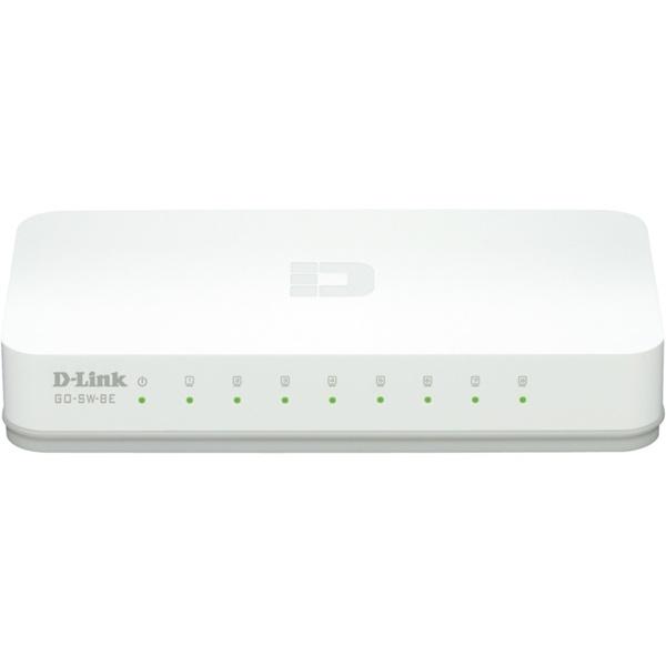 D-Link Fast Ethernet Easy Desktop Switch, 8-port 10/100 Mbps, white