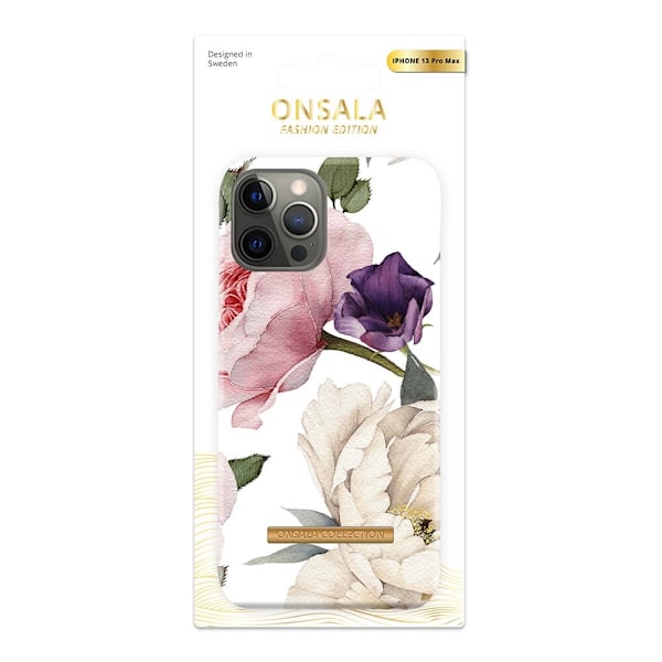 Onsala COLLECTION Mobilskal Soft Rose Garden iPhone 13 Pro Max Vit